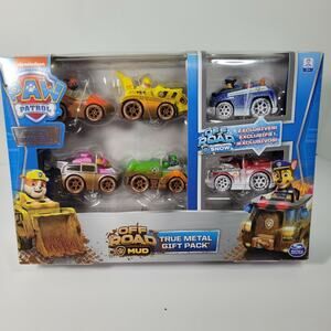 Paw Patrol Off Road Mud and Snow True Metal 6 Diecast Cars Gift Pack Vehicles
